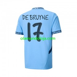 Camisola Manchester City UCL Font DE BRUYNE 17 Homem Equipamento Primeiro 2024-2025 Manga Curta